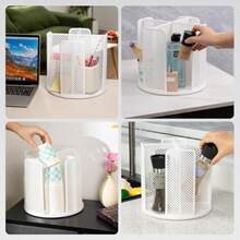 MTQ Dispensador de Vasos Dispensador de Vasos de Papel Giratorio Organizador de Vasos con 4 Compartimentos Especiero Organizador de Cocina Giratorio 360º para el Hogar Cocina Oficina Bar - blanco - Ver 7