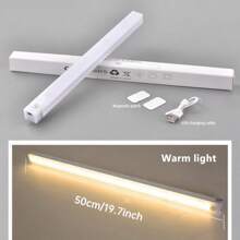 Lampe LED à détecteur de mouvement rechargeable, lampe d'armoire montée au mur avec adhésif magnétique et bouton-poussoir, lampe de couleur unie en plastique sur pied alimentée par USB pour les couloirs, la cuisine, les escaliers, à thème spatial, éclairage réglable