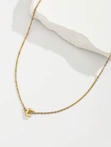 suteyi 14K 镀金阿拉伯字母项链，侧边字母项链，阿拉伯珠宝，生日礼物，送给他的礼物 - 彩色 - 查看 41