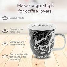 Taza Boho en Blanco y Negro de Karma Gifts, Pulpo - Sirena - Ver 3