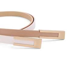 1 件女士经典多色复古细腰带，适用于连衣裙、衬衫、裤子、西装，适合日常穿着和商务夏季、学校秋季、秋季、万圣节