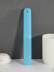 牙刷盒混合便携式牙刷盖架牙刷卫生护理户外用品随机颜色适合旅行牙刷盒旅行徒步露营盖保护套适合户外旅行和家庭浴室收纳配件家居小工具学校用品大学学校用品