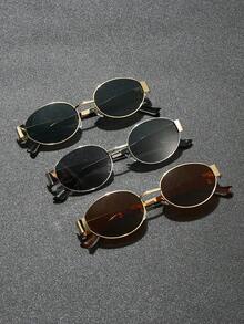 1 件/2 件/3 件女士金属框椭圆形时尚眼镜，适合日常使用、旅行、度假、海滩 - 彩色 - 查看 9