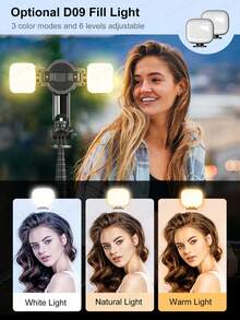 AXNEN Magnetic Selfie Stick Tripod For IPhone With Remote, Extendable Cell Phone Tripod Stand, Compatible With Smartphone, Selfie Stick Tripod For Phone 16 15 14 13 12 Series And Android Phones - Multicolor - View 6