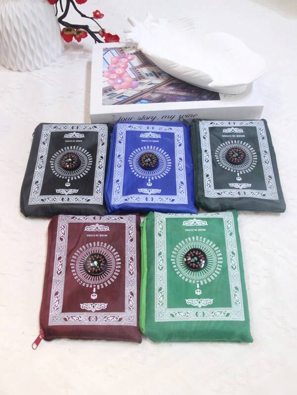 Coperta da picnic da viaggio portatile con bussola, 65*100cm, in tessuto idrorepellente con tasche, facile da trasportare