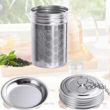 Mornihima Tea Strainers Infuser For Loose Tea 304 Stainless Steel Mesh Loose Leaf Steeper Diffuser With Chain Hook And Threaded Lid For Black Tea, Spices And Seasonings, Stainless Steel Tea Infusers, Extra Fine Mesh Strainers With Drip Trays, Brew Loose Tea,Tea Infuser Strainers For Loose Tea With Scoop, Extra Fine Mesh Steeper 304 Stainless Steel Diffuser Leaf Holder With Extended Chain Hook For Brew, Spices, Seasoning,Tea Infuser, Extra Fine Mesh Tea Infusers For Loose Tea, Stainless Steel Tea Strainer With Extended Chain Hook, Tea Steeper For Brew Tea, Spices & Seasonings - Nhiều màu - Xem 9