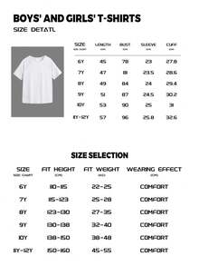 Marvel 創意卡通綠巨人、字母標語、影視、漫畫角色印花圖案，春夏 男童/女童同款，學院運動風羅紋純棉T卹 ，垂感柔軟透氣童裝插肩短袖上衣 - 葉綠色 - 查看 7