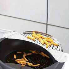 1/2 件不锈钢月牙滤网、餐具沥水架、意面锅滤锅、沥油架、厨房配件、家庭厨师必备的厨房工具礼物、天然卫生的厨房必备品，适合家庭和厨房房间装饰