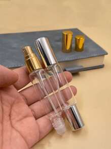 10ml Perfume Spray Bottle With Roller Dual-Use Essential Oil Bottle - Roll-On And Spray Transparent Glass Bottles Refillable Spray Bottle Portable Cosmetic Bottle Multi-Purpose Portable Fragrance Vial Perfume Sample Dispenser Bottles For Perfume And Skincare - Refillable And Travel-Friendly Travel Essential Accessories For Outdoor Office Back To School