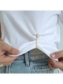 3 pièces Pinces de pantalon et de poignet magnétiques réglables - Alliage durable, pinces d'ourlet détachables convenant pour les pantalons et les t-shirts. Pinces magnétiques d'ourlet de pantalon pour raccourcir la longueur sans couture. Attache magnétique puissante
