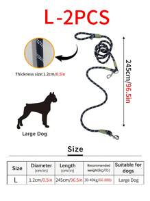 1pc Reflective Nylon Material Hand-Free Dog Leash, Adjustable Shoulder Crossbody Walking Strap For Small/Medium/Large Dogs