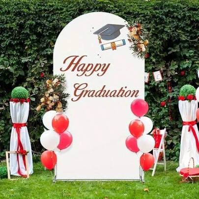 1 Stück weißer U-förmiger elastischer halbrunder Bogen Überzug, Hochzeitsbogen Hintergrundstoff Überzug, doppelseitiger elastischer Faser Stretchstoff Überzug für Bogen Ständer, geeignet für Geburtstagsfeiern, Hochzeiten, Innen-/Außendekoration, U-förmige Hochzeitsbogen Hintergrund Abdeckung, geeignet für Partydekoration, ganzjährig (Metallrahmen nicht enthalten)