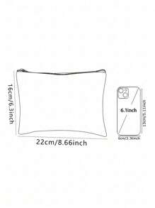 1 szt. Dostosowywalna torba podróżna z nadrukiem w kształcie zwierząt z kreskówek, wielofunkcyjna kosmetyczka/portfel na kosmetyki z zamkiem błyskawicznym, odpowiednia dla nastolatków do pielęgnacji skóry, możliwość dostosowania do własnego imienia