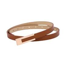 1 件女士经典多色复古细腰带，适用于连衣裙、衬衫、裤子、西装，适合日常穿着和商务夏季、学校秋季、秋季、万圣节