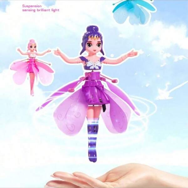1 pieza - Hada voladora Nuevo 2025 - Dispositivo de vuelo sensorial para niños - Muñeca levitadora - Juguete de avión con control remoto para niñas para uso en exteriores - Regalo de cumpleaños - Juguete de vacaciones - Regalo de Halloween - Regalo de Navidad - Regalo perfecto