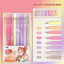 1 Box 9PCS Quick-Drying Gel Ink Pens, Medium Tip (0.5mm), 9 Colors, Plastic Material, Ideal For Drawing And Journaling