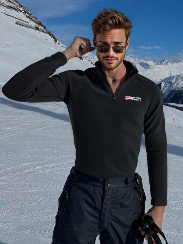 Men's Outdoor Sports Fleece Jacket, Warm Sherpa Fabric Sweatshirt, Casual Daily, Commuting, Outdoor Activities, Autumn/Winter