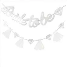 1pc/Set "Bride To Be" Wedding Party Banner, Bridal Shower & Wedding Decorations - Gold - View 6