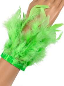 1pc Feather Cuff Feather Armband Showgirl Wrist Cuff For Carnival Party Cosplay Stage Show Accessory Costume Halloween