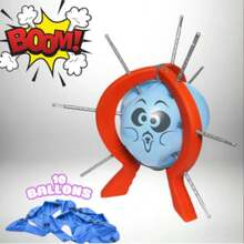 2025年新款Boom Boom气球爆破游戏，别戳破气球游戏，气球爆破游戏（含气球和骰子），互动桌面玩具家庭派对游戏