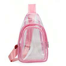 Nueva llegada Bolso de hombro creativo de PVC, bolso cruzado transparente y ligero impermeable para mujeres, moda casual para ir y venir y viajar