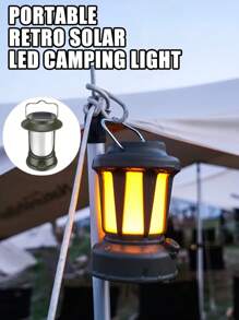 1pc Outdoor LED Camping Lamp With Type-C Charging, Waterproof Tent Light