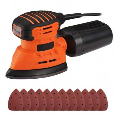 DOVAMAN Lijadora delta, 130W, hasta 12000 rpm, 12 lijas (140x140x80mm)