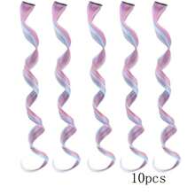 10pcs/Pack Women's Colorful Unicorn Design Hair Clips ,Hair Accessory