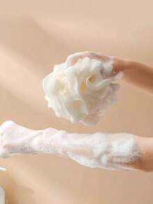 5pcs/3pcs/1pc Set Luxury Soft Loofah Bath Sponge, Extra Large, Unisex Exfoliating Bath Brush, Compact Bundled Reusable, Random Color, Home Bathroom Decor, Summer - Multicolor - View 5