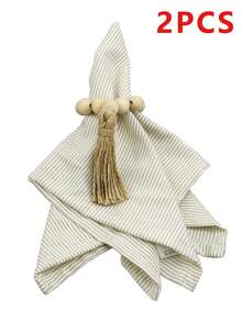 2/6/12pcs Striped Napkins, Washable & Reusable, Suitable For Restaurant, Living Room, Home Decor - Multicolor - View 14