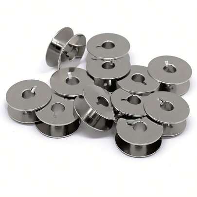 10/20pcs 55623A Aluminum Bobbins For Industrial Lockstitch Sewing Machine High Quality Sewing Craft Tool Flat-Bed Sewing Machine Accessories Aluminum Spool For Brother, Juki Single Needle Sewing Machine