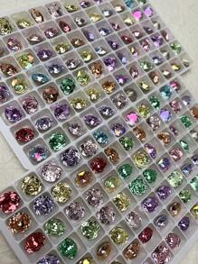 Yalayee 8 mm revestido com diamante de fundo pontiagudo lapidado em rosa, cores mistas, 7/21/35 peças, decoração de joias com flores rosas, lapidação em rosa de 6 lados, joias faça você mesmo, strass para arte em unhas, cristal faça você mesmo