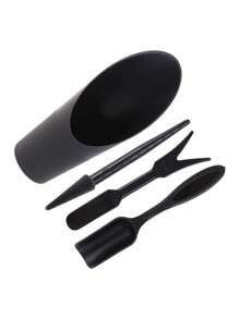 4pcs/Set, Mini Garden Planting Tools Set - Plastic Bucket Shovel For Potted Cultivation, Cylinder Meat Plant Soil Shovel, Ideal For Succulent Planting, Gardening, And Outdoor Activities - Compact, Lightweight, And Easy To Use