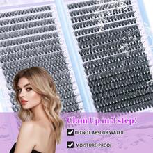 Lash Kit 720pcs D-Curl Lash Kit Individual With Eyelash Bond And Seal, Applicator And Remover - For DIY Eyelash At Home(30D+40D 9-18mm) - 黑色 - 查看 5