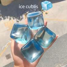 1 szt. kostki lodu typu Squeeze Popping Malt - przezroczyste, w kolorze nieba, zapewniają uczucie relaksu, gładka powierzchnia, zabawka łagodząca stres sensoryczny, pomaga złagodzić niepokój i skupić uwagę.