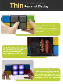 Cubo de Rubik infinito Flip Stereo 3D transformable, juguete educativo electrónico interactivo de puzle musical, gran regalo para Regreso a clases, Graduación, Temporada de Fiestas, para niños/niños/niñas