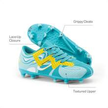 Kids Soccer Cleats – Non-Slip FG Football Shoes For Boys & Girls | Breathable & Durable For Training/Games | Toddler To Youth Sizes - Màu xanh Bạc hà - Xem 4