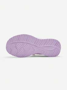 Balabala Children's Sports Shoes - Toddler Breathable Mesh Athletic Shoes With Hook And Loop Fastener, Non-Slip Comfortable Casual Shoes - Flower Purple Tone - View 3