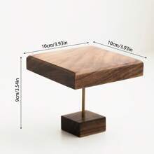 1 Piece Wooden Jewelry Organizer,10X10CM Walnut Bracelet Necklace Display Stand,5/9/12CM High Vertical Square Toy Model Rack Shelf,Home Decoration Display Stands