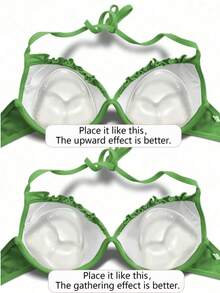 2 件优雅硅胶胸垫 - 隐形、可重复使用、加厚胸垫，适用于比基尼吊带，无缝内衣增强，柔软舒适的内衣配件，适合女性穿在胸罩和泳衣中