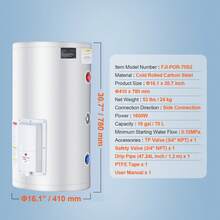 Electric Water Heater, 18 Gallon Tank Instant Hot Water Heater, 1.6Kw Tankless Water Heater W/ LED Display,Knob Control, IPX4 Waterproof Side Connection On Demand Heaters For Shower, Bath - Xem 7