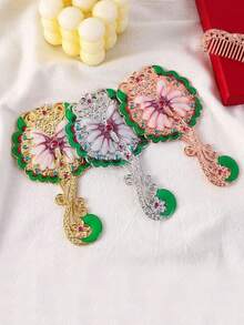 1 Set Zinc Alloy Retro Brush And Mirror Set, Minimalist & Practical Multifunctional - Multicolor - View 7