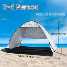 1pc Newest Pop Up Beach Tent, Auto Open, Portable, Lightweight. Large Mesh Window For Ventilation, Keeping Cool While Enjoying Outdoor Views. Suitable For Park, Beach, Sports Events All-Day Sun Shelter