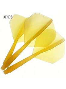 3 Pieces70% Clear Soft Dart Tails – One-Piece Design For 2BA Thread | 4-Feather Conjoined Leaf, High-Performance Dart Flight Accessories | Ideal For Precision Dart Play