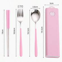 Customized 3-Piece Tableware Set - Spoon, Fork, Chopsticks, Personalized Cutlery Set - Multicolor - View 5