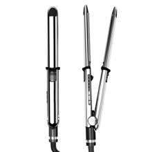 UKLISS Chapinha & Modeladora de Cabelo 2 em 1 | Aquecimento Rápido e Voltagem Dupla para Viagens | Alisamento Livre de Frizz | Dia dos Pais, Prime Day e Presente para o 4 de Julho (Rosa/Preto/Azul)