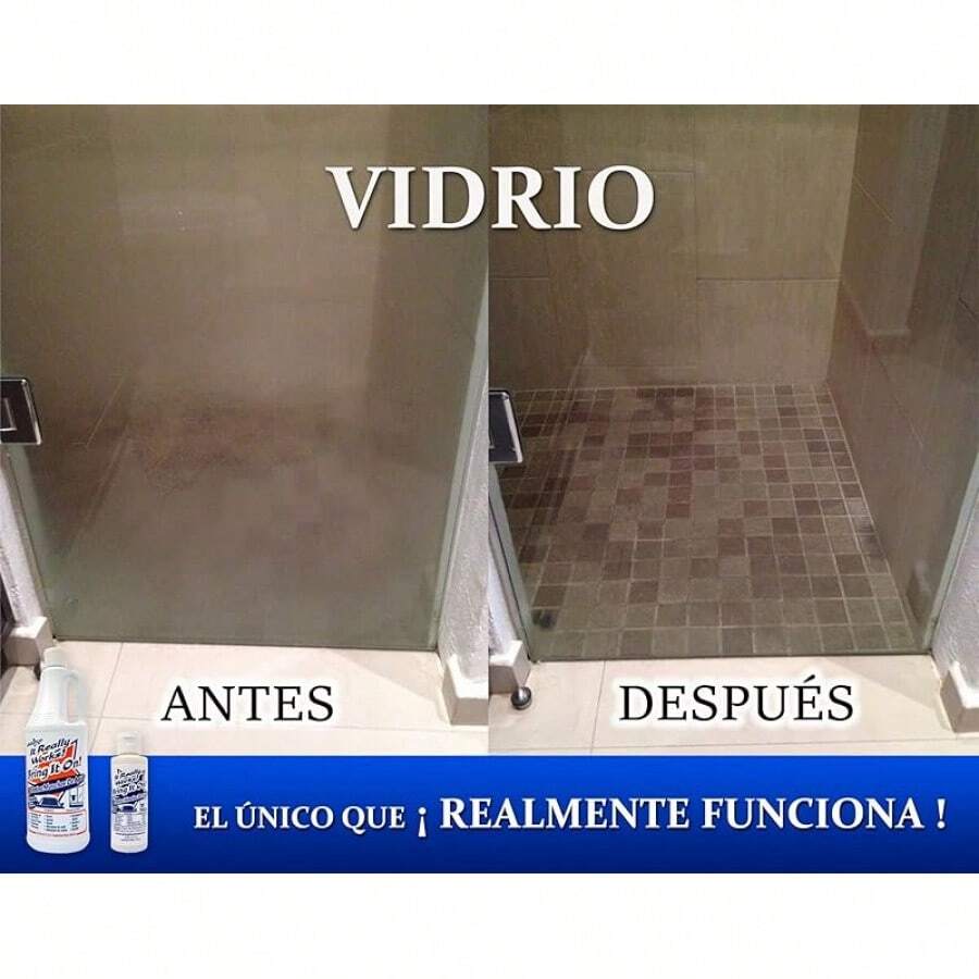 BRING IT ON CLEANER - Quita Gotas, Limpia Vidrio Cromo Azulejo Aluminio Acero Sarro Óxido y más 946ml (1.2 kg) (1) - L - Ver 1