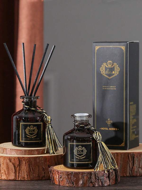 1 Set (1 Bottle Of Essential Oil +4 Diffusers + 1 Tassel) Flameless Aromatherapy Diffuser Set - 1.69 Ounces Of Essential Oil Fragrance With Dried Flowers, Suitable For Removing Odors In Living Rooms, Bedrooms And Bathrooms, Suitable For All Seasons - Ideal Choice For Home And Hotel Decoration