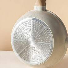 28cm Non Stick Wok Pan, Aluminium Frying Pan Cookware With Glass Lid, Flat Bottom Pan For Gas/Hob - 米色 - 查看 7