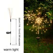 Luzes de Fogos de Artifício Solares para Jardim, Luzes Decorativas Solares LED para Uso Externo, 60/90/120/150/200 LEDs, IP65, Ideal para Passarelas e Decoração Festiva de Quintal para o Natal, Iluminação de Passarelas Luzes de Fogos de Artifício Solares, Luzes Solares, Luzes de Jardim para Exteriores